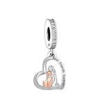 925 Silver Beacon with Pink Heart and Dog Charm - Petscia store