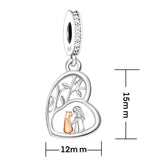 925 Silver Beacon with Pink Heart and Dog Charm - Petscia store