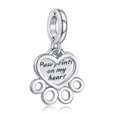 925 Silver Dog Skates Charm with Silver Bath - Petscia store