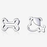 Bone and Dog Rings in Genuine 925 Sterling Silver (2)