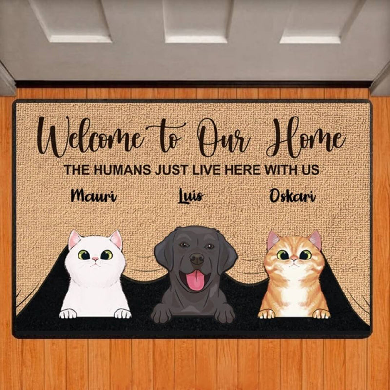 Custom Pet Welcome Doormat - Personalized Dog & Cat Rug