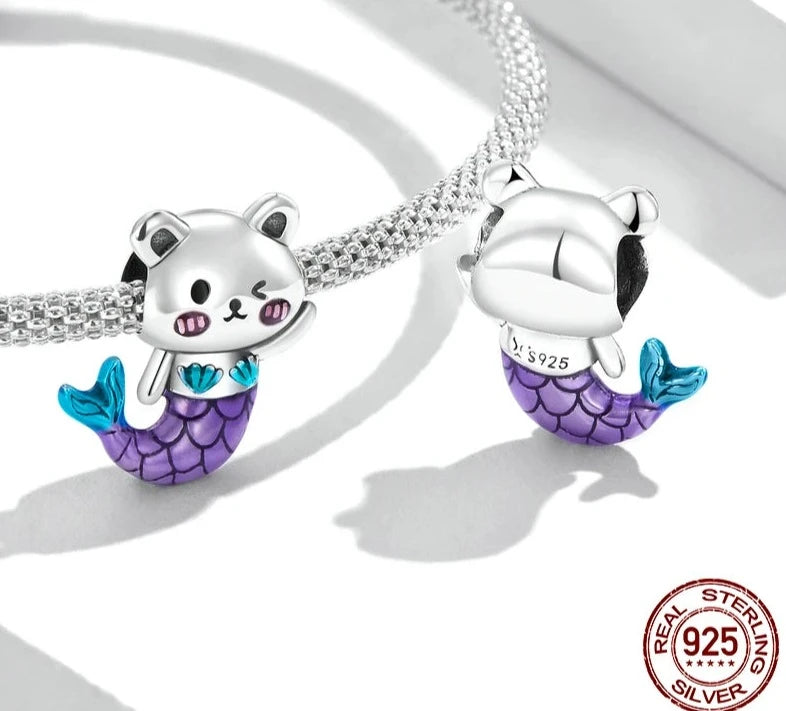 MermaidBear Cat Charm Pendant