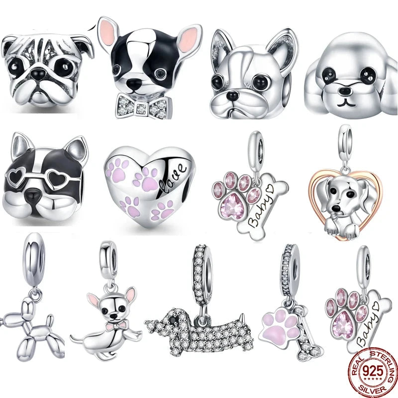 925 Sterling Silver Pet Dog Charm