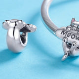 Meow Cat Charm in Genuine 925 Sterling Silver (8)