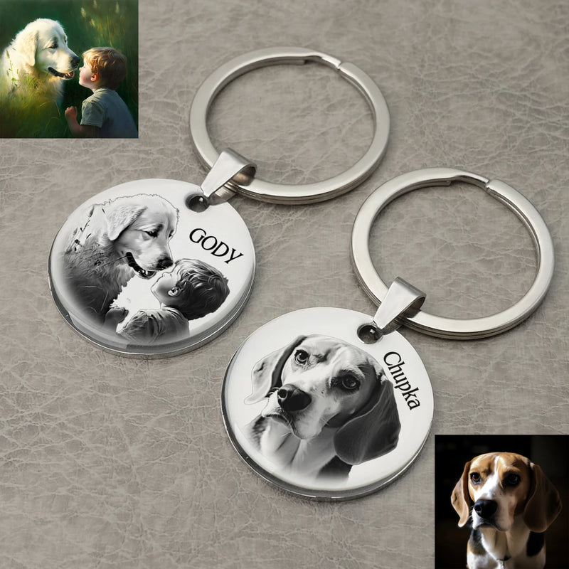 Custom Photo Keychain – Cat or Dog