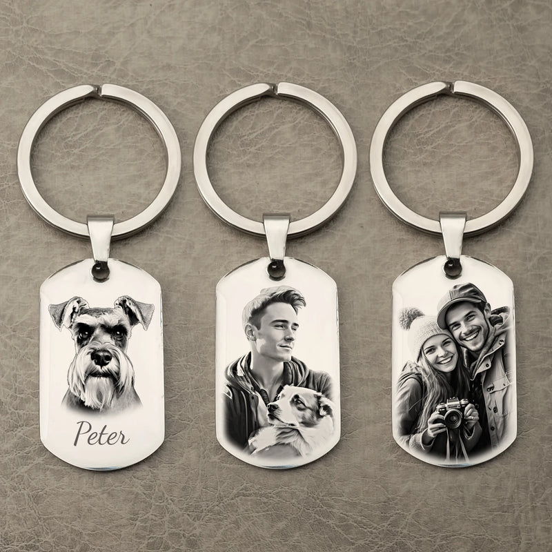 Custom Photo Keychain – Cat or Dog