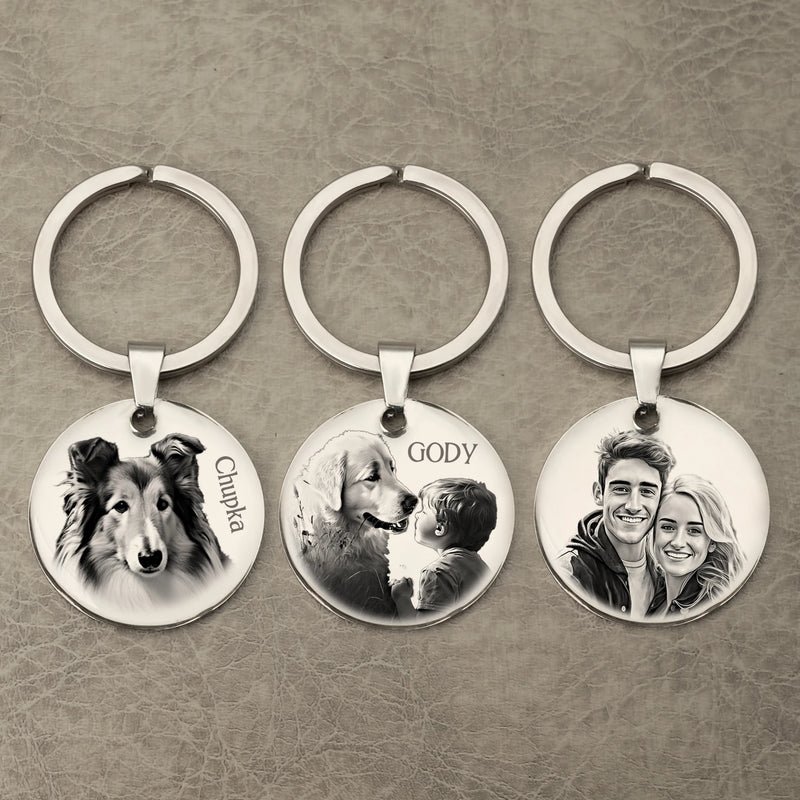 Custom Photo Keychain – Cat or Dog