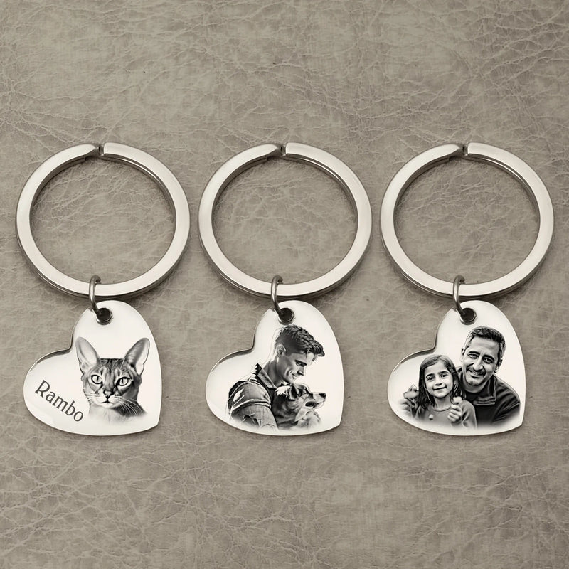 Custom Photo Keychain – Cat or Dog