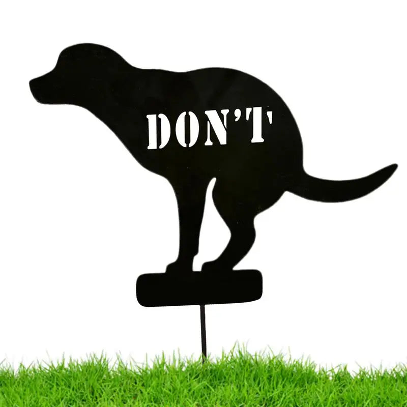 No Pooping Yard Sign for Dogs and Cats