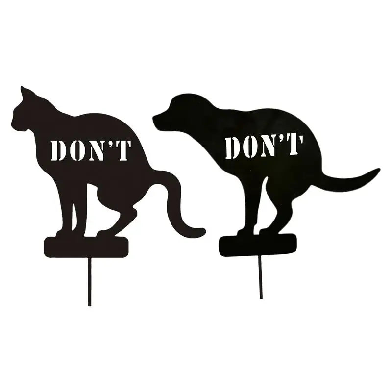 No Pooping Yard Sign for Dogs and Cats