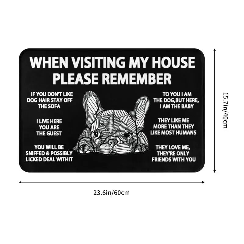 Custom French Bulldog Doormat