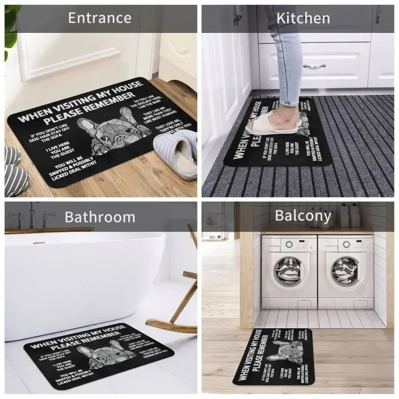 Custom French Bulldog Doormat