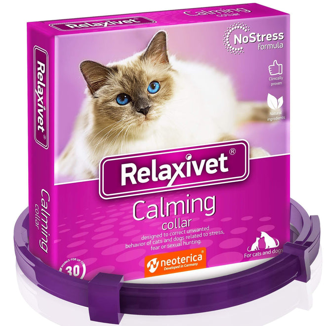 Calming collar for cats anti - anxiety.Stress relief collars help with pee. - Petscia store