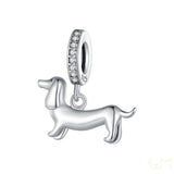 Charm for Dachshund Charm Bracelet 925 silver - Petscia store