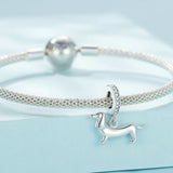 Charm for Dachshund Charm Bracelet 925 silver - Petscia store