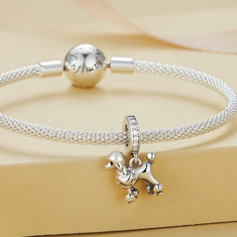 Charm for Poodle Charm Bracelet 925 silver - Petscia store