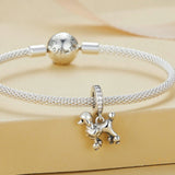 Charm for Poodle Charm Bracelet 925 silver - Petscia store