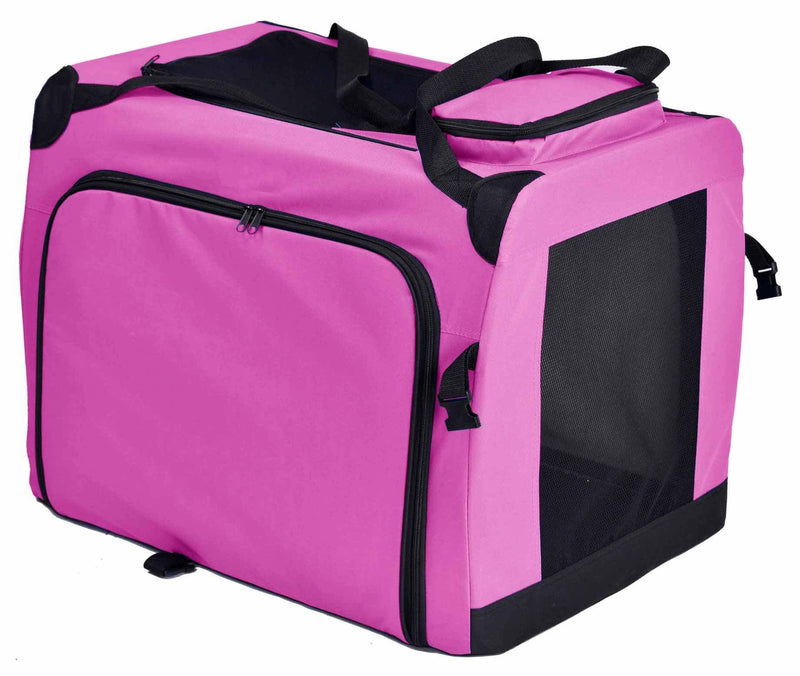 Expandable double-sided folding bag for dogs.