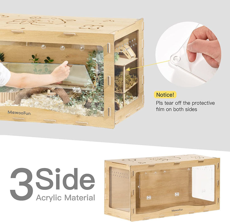 Wooden cage for Syrian hamster without accessories