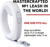 Reflective Hands-Free Retractable Dog Leash with One-Hand Brake Lock