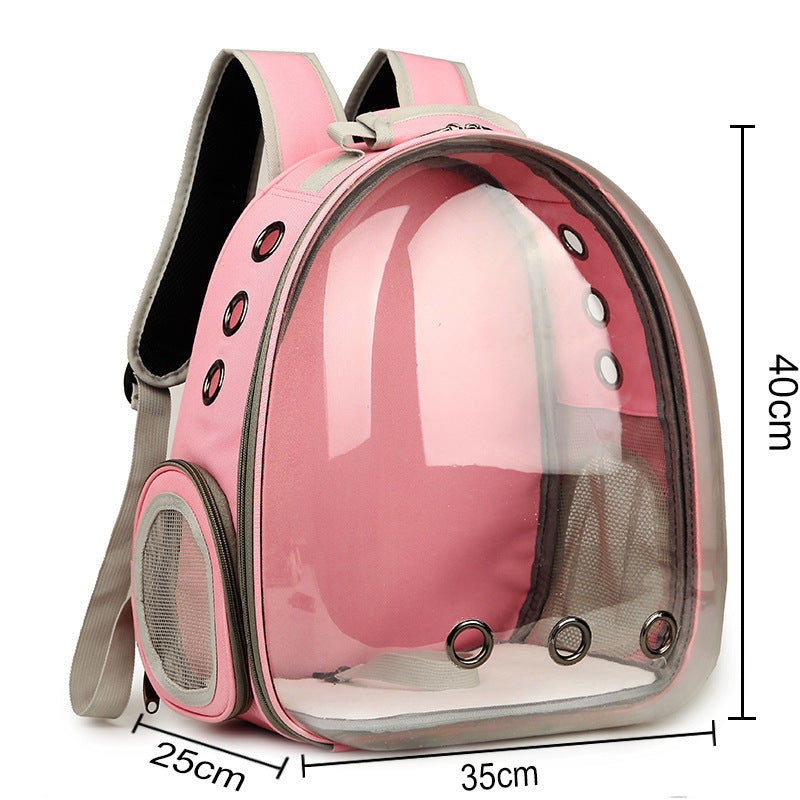 Pet Bag Breathable Portable Outdoor Travel Backpack Transparent Space