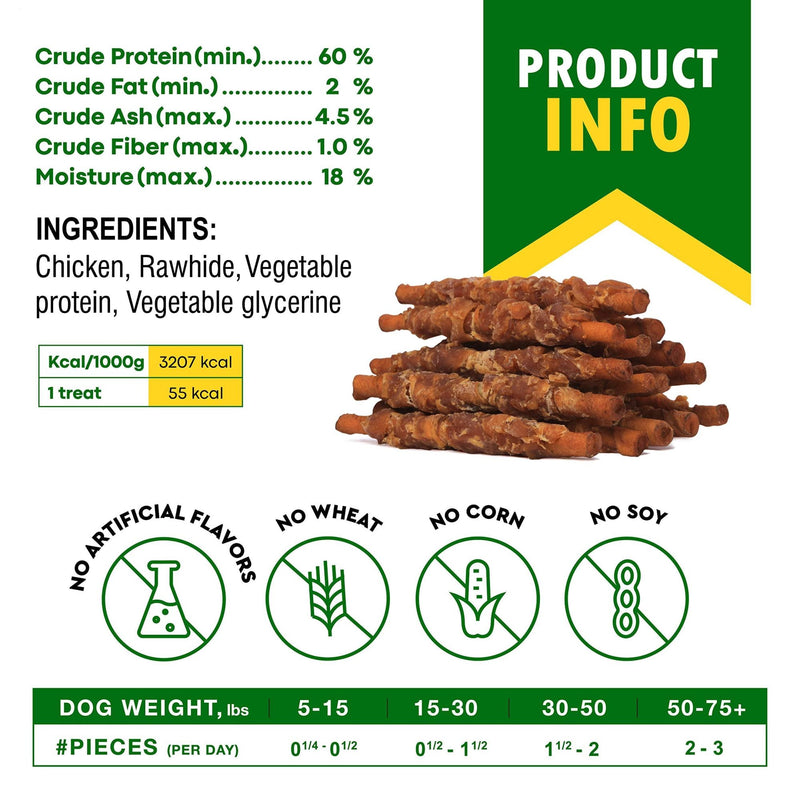 Calcium Bones for Dogs Wrapped in Chicken and Rawhide