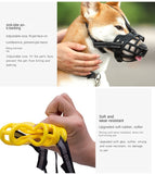 Dog muzzle for dogs, prevents chewing and biting; allows comfortable panting and drinking, adjustable