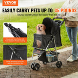 Pet Stroller 3 Wheels Dog Stroller