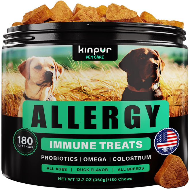 Natural Dog Allergy Chews with Omega Probiotics & Apple Cider Vinegar