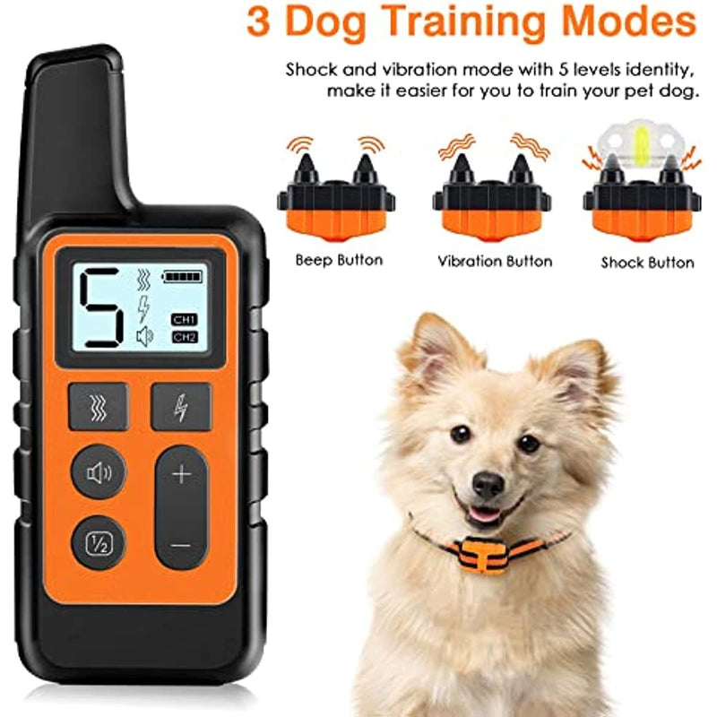 Waterproof shock collar for dog training