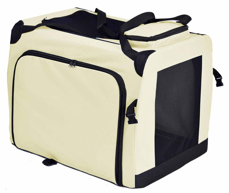 Expandable double-sided folding bag for dogs.