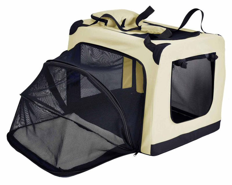 Expandable double-sided folding bag for dogs.