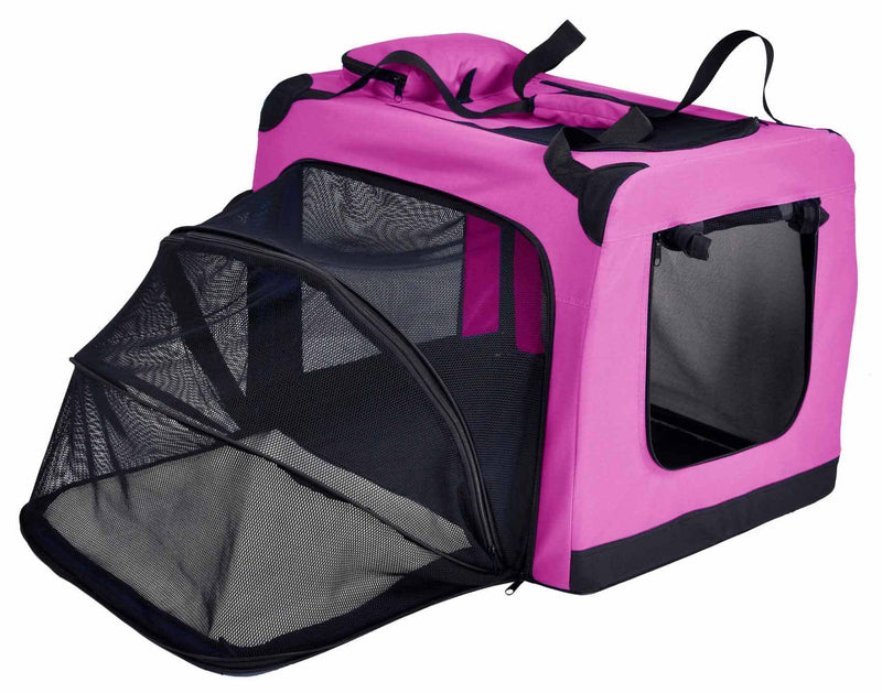 Expandable double-sided folding bag for dogs.