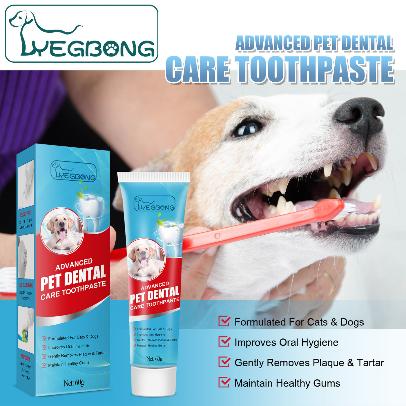 Pet Toothpaste for Dogs and Cats