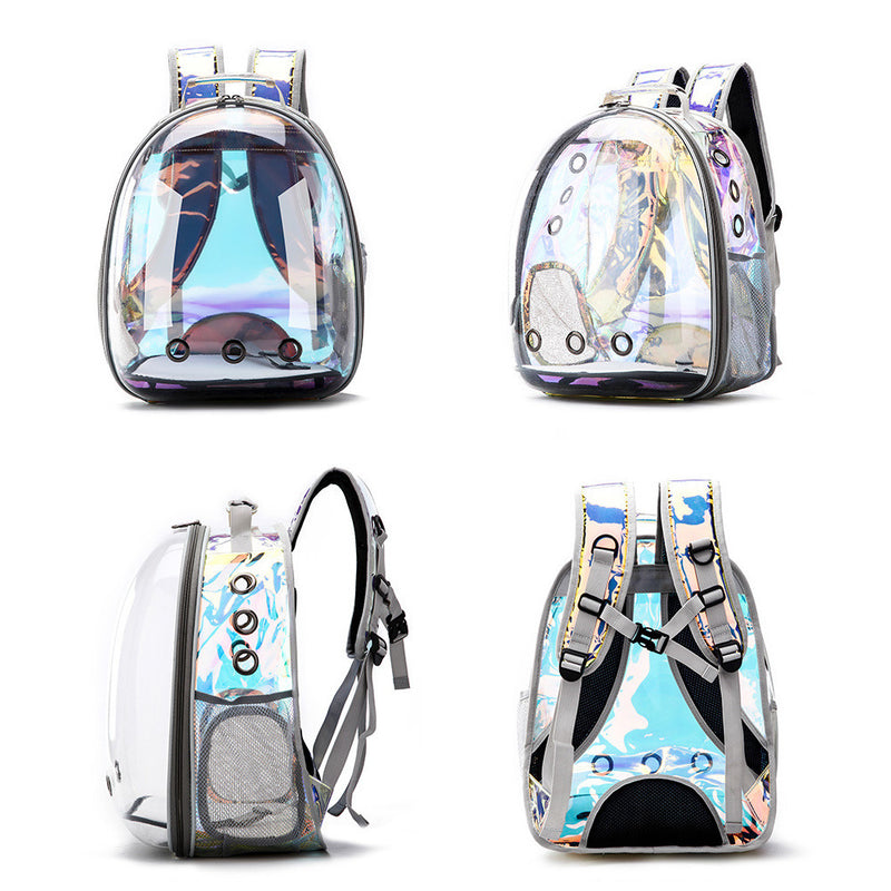 Pet Bag Breathable Portable Outdoor Travel Backpack Transparent Space