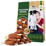 Dog Calcium Bones Wrapped Chicken & Rawhide Free Chew Treats Healthy 