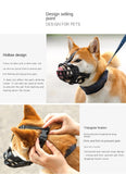 Dog muzzle for dogs, prevents chewing and biting; allows comfortable panting and drinking, adjustable