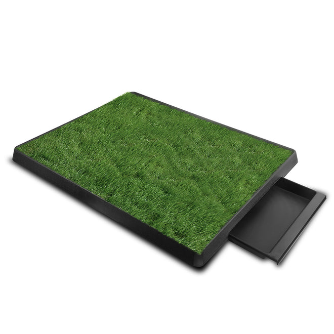 Pet training pad with artificial grass