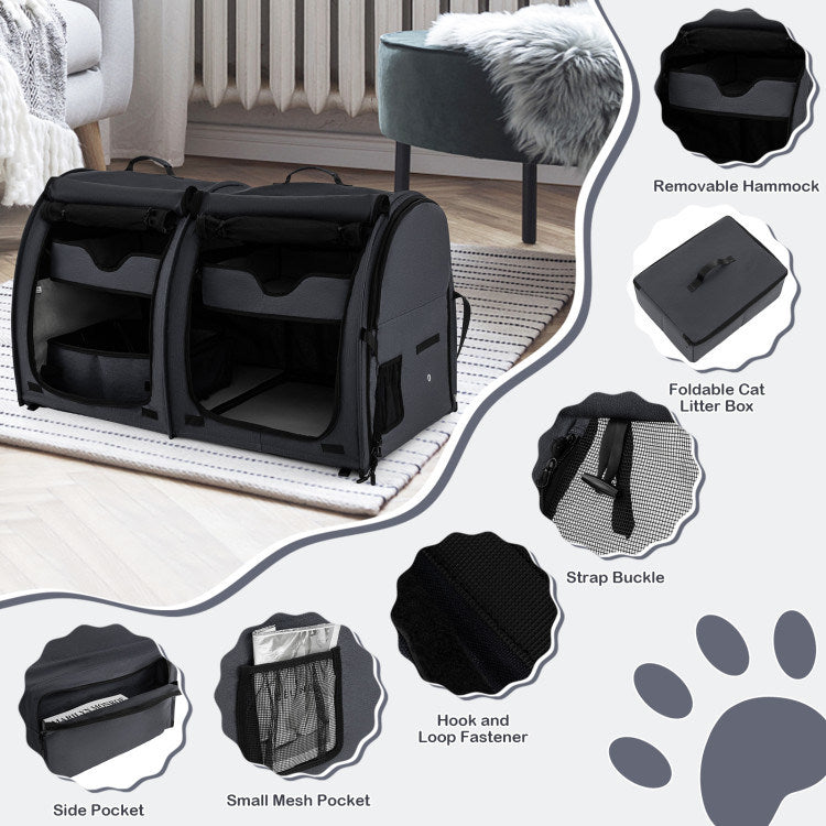 Double Compartment Pet Carrier